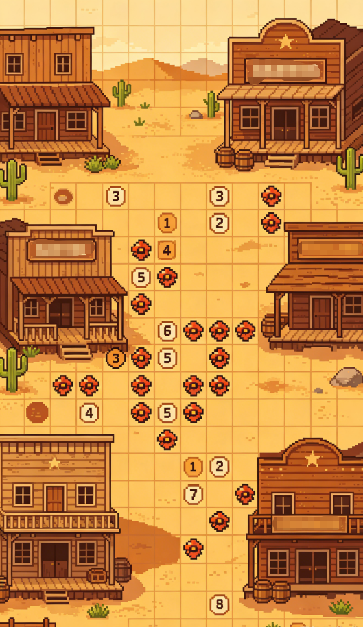 Minesweeper in Western Town